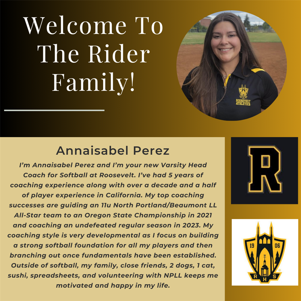 Annaisabel Perez is the new varsity head softball coach at Roosevelt high school.